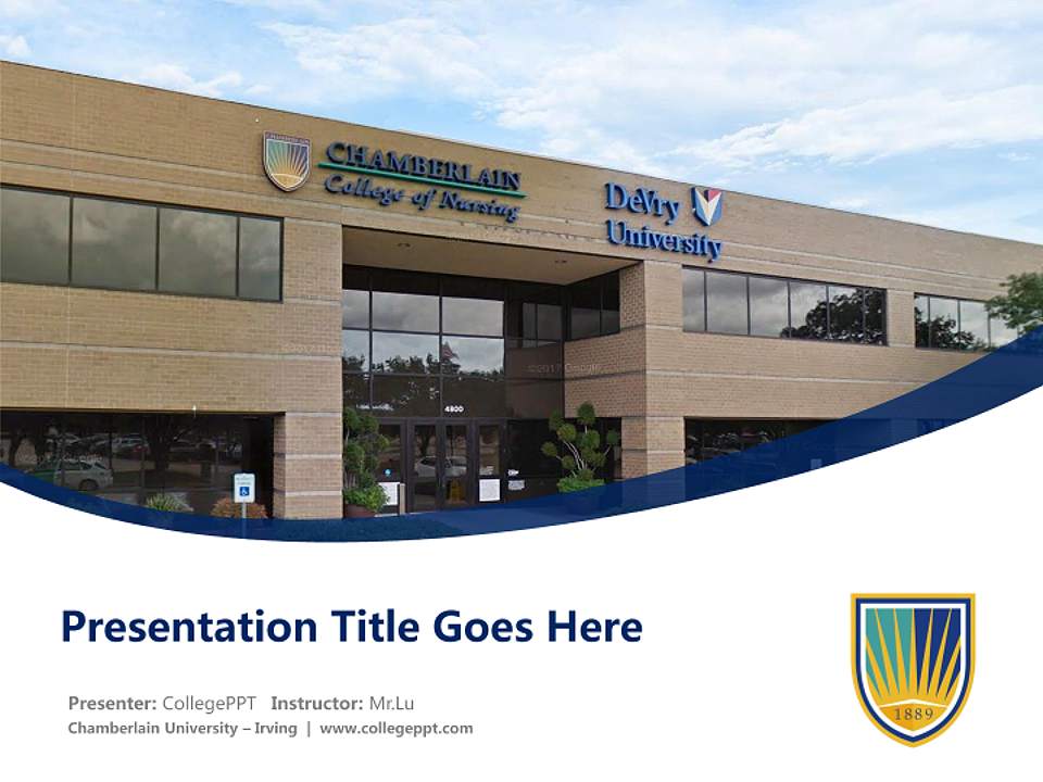 Chamberlain University – Irving Course/Courseware Creation PPT Template4:3 ratio PPT effect preview image5