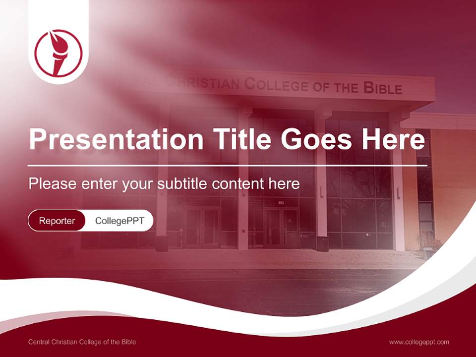 Central Christian College of the Bible Lecture Sharing and Networking Event PPT Template4:3 ratio PPT effect preview image4