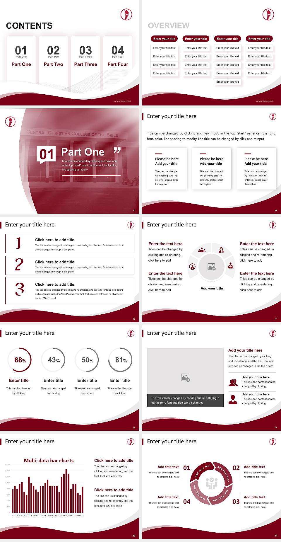 Central Christian College of the Bible Lecture Sharing and Networking Event PPT Template4:3 ratio PPT effect preview image2