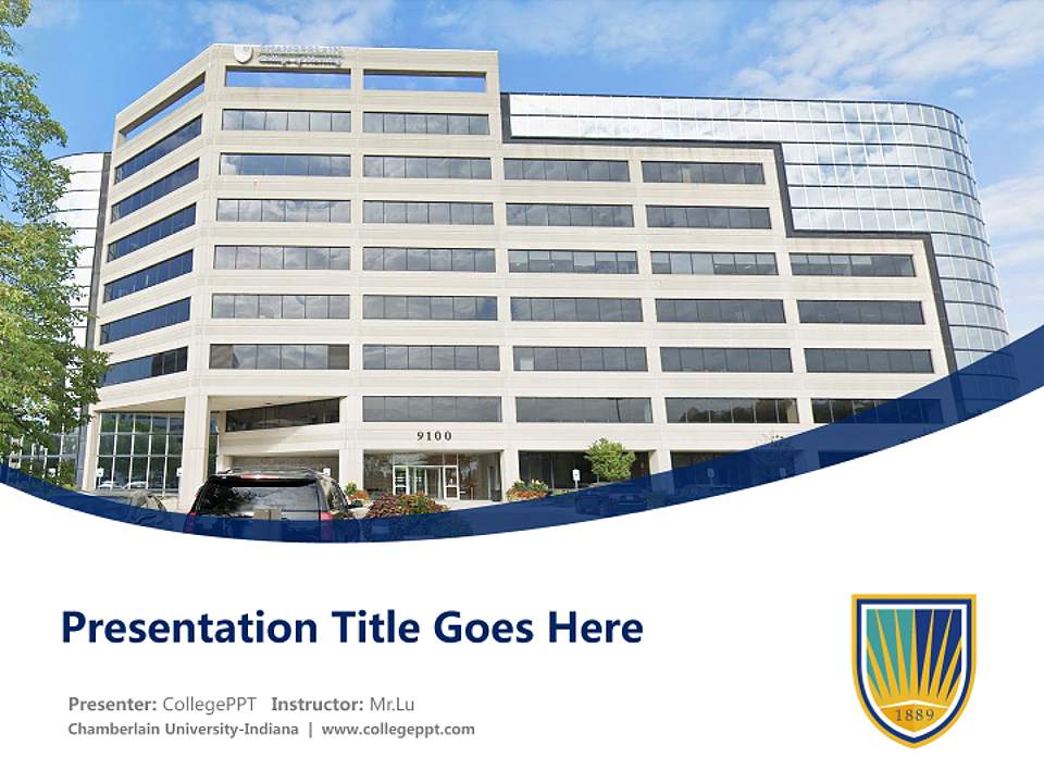 Chamberlain University-Indiana Course/Courseware Creation PPT Template4:3 ratio PPT effect preview image5