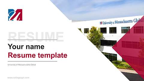 University of Massachusetts Global Resume PPT Template
