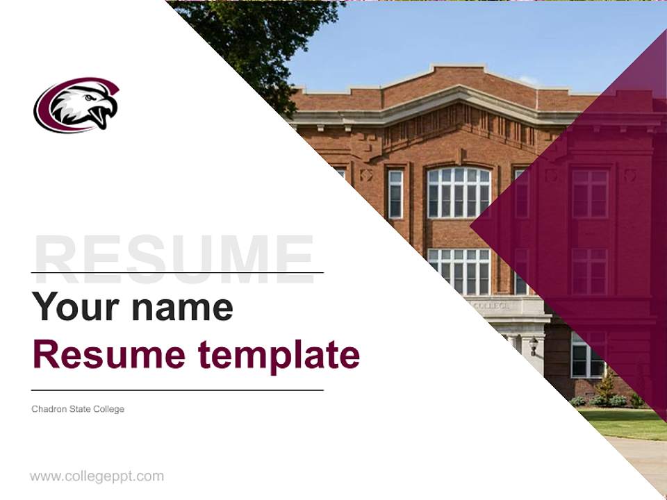 Chadron State College Resume PPT Template4:3 ratio PPT effect preview image5