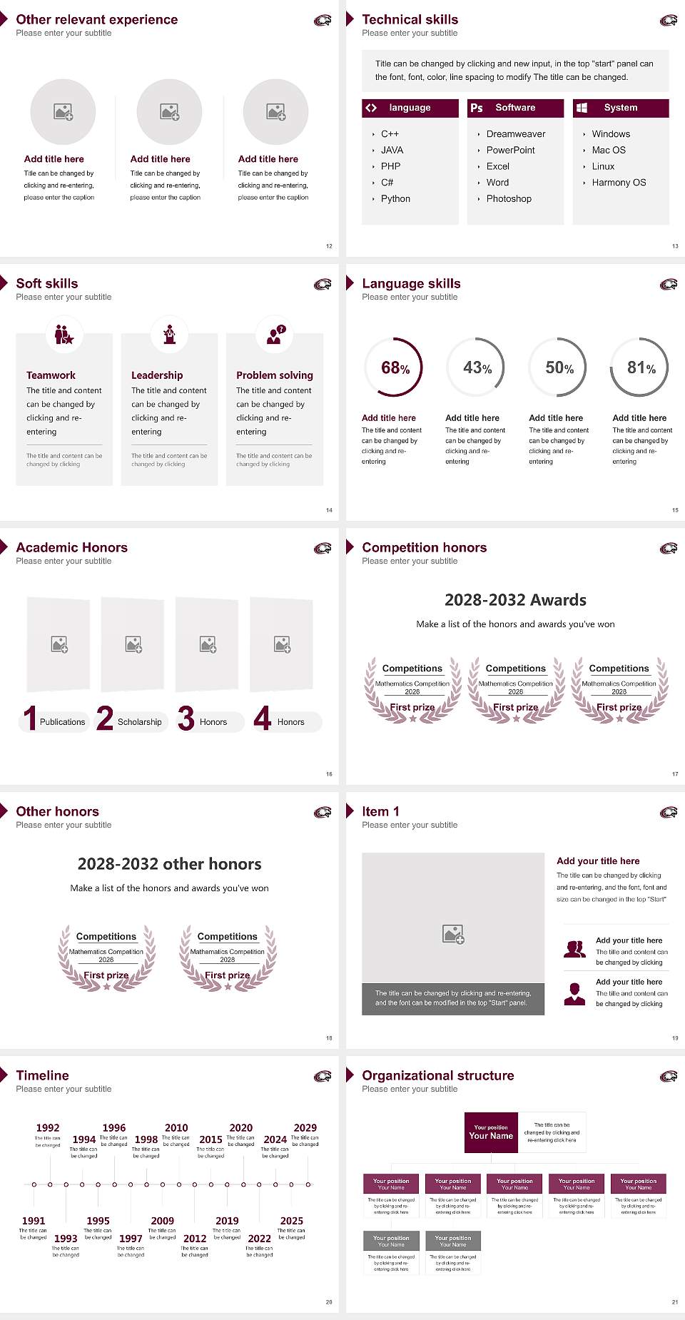 Chadron State College Resume PPT Template4:3 ratio PPT effect preview image3
