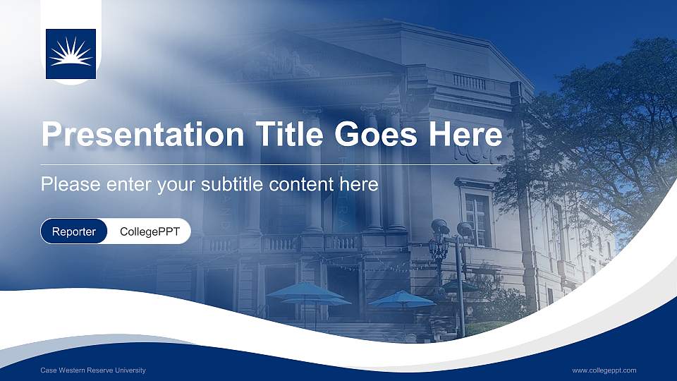 Case Western Reserve University Lecture Sharing and Networking Event PPT Template16:9 ratio PPT effect preview image