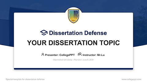 Chamberlain University – Pearland Graduation Thesis Defense PPT Template