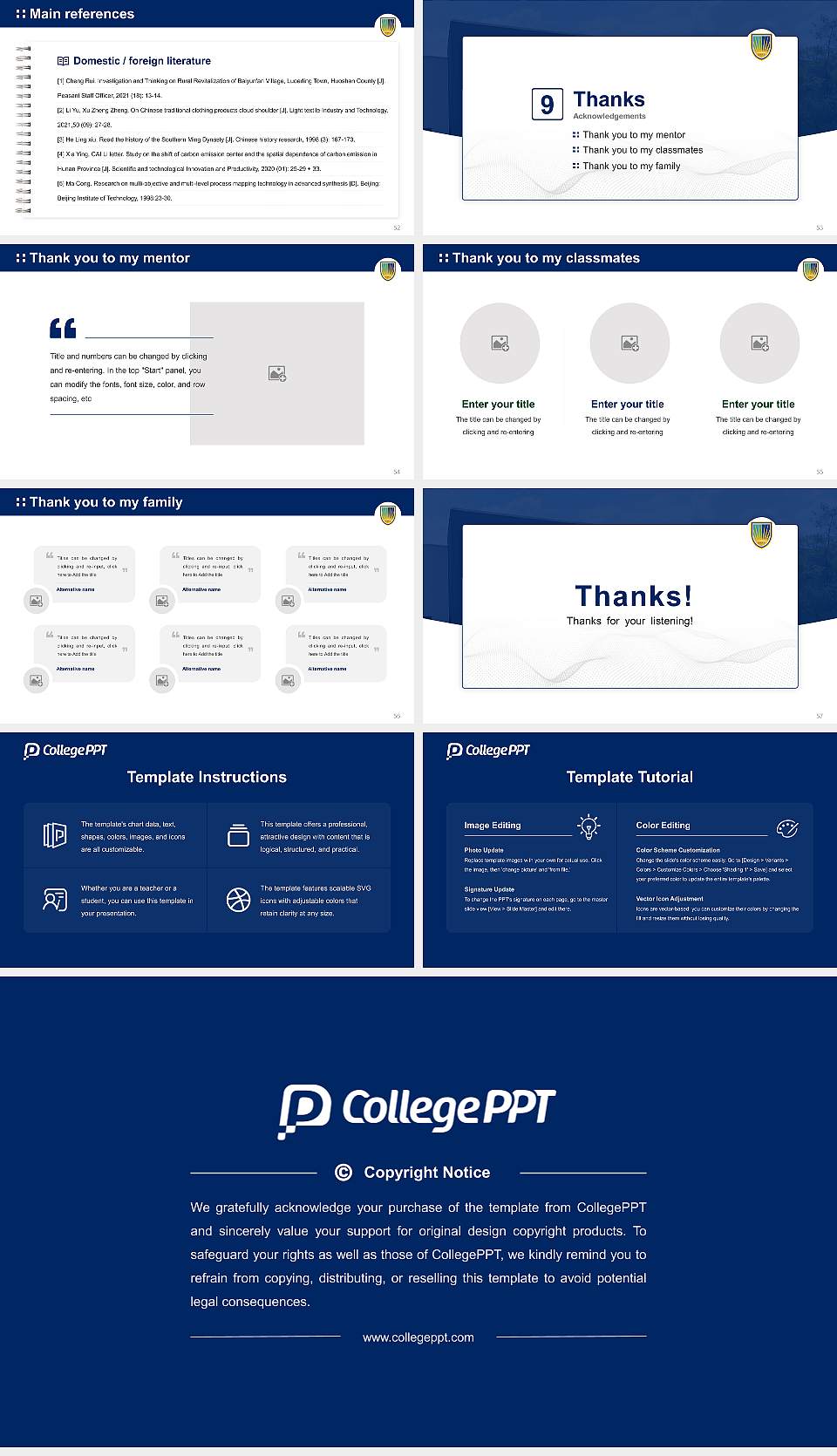 Chamberlain University – Pearland Graduation Thesis Defense PPT Template16:9 ratio PPT effect preview image7