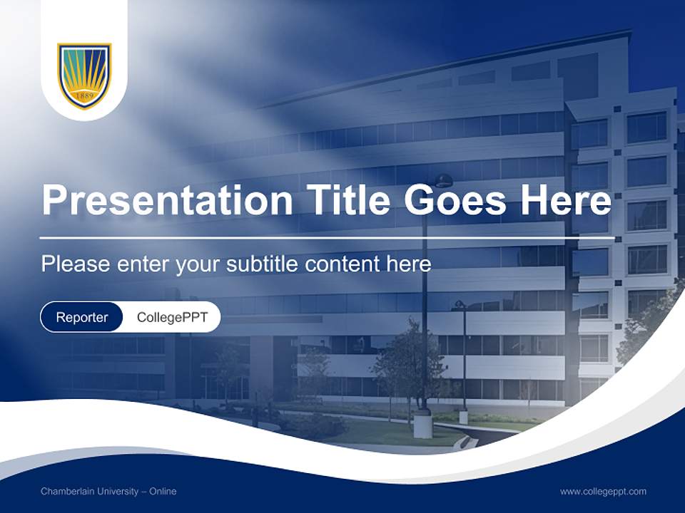 Chamberlain University – Online Lecture Sharing and Networking Event PPT Template4:3 ratio PPT effect preview image4