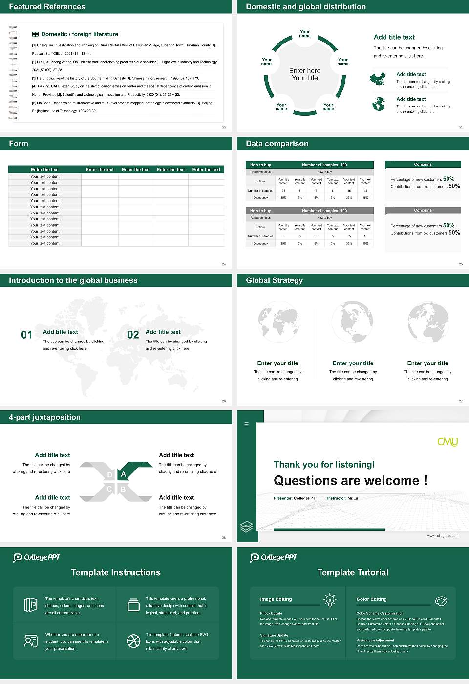 Central Methodist University Thesis Proposal/Graduation Defense PPT Template16:9 ratio PPT effect preview image4