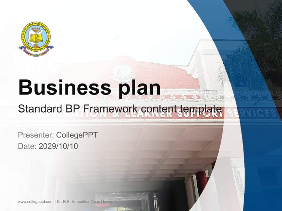Dr. B.R. Ambedkar Open University Competition/Entrepreneurship Contest PPT Template4:3 ratio PPT effect preview image9