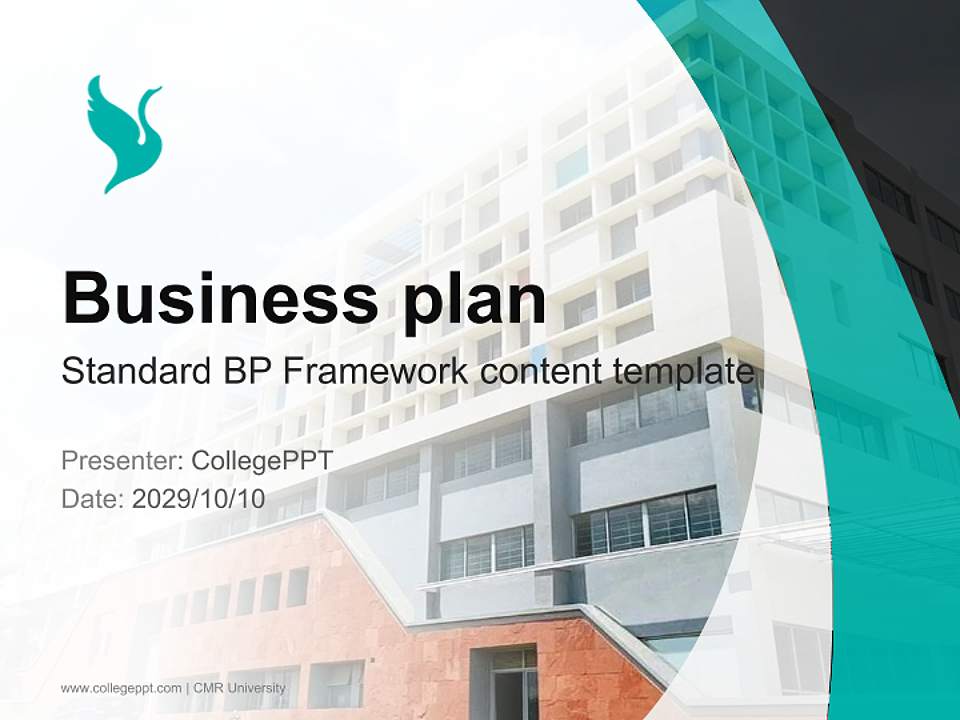 CMR University Competition/Entrepreneurship Contest PPT Template4:3 ratio PPT effect preview image9