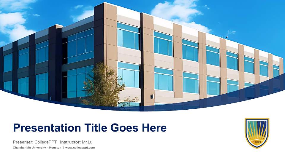 Chamberlain University – Houston Course/Courseware Creation PPT Template16:9 ratio PPT effect preview image