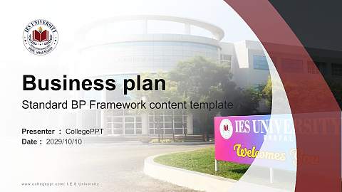 I.E.S University Competition/Entrepreneurship Contest PPT Template