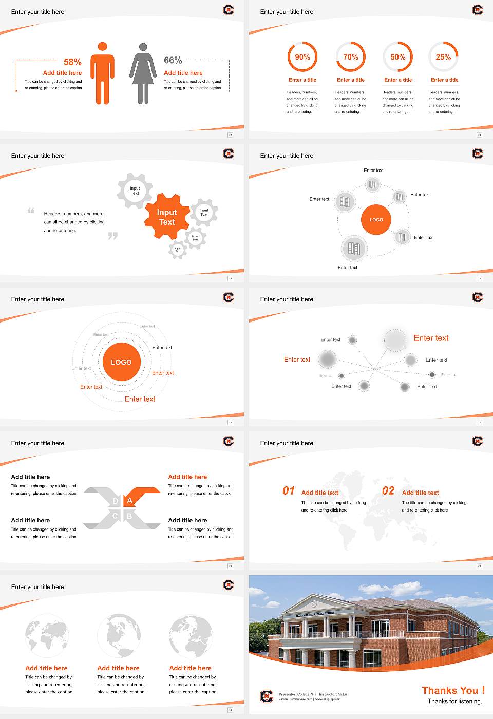 Carson-Newman University Course/Courseware Creation PPT Template16:9 ratio PPT effect preview image4