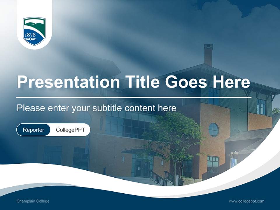 Champlain College Lecture Sharing and Networking Event PPT Template4:3 ratio PPT effect preview image4