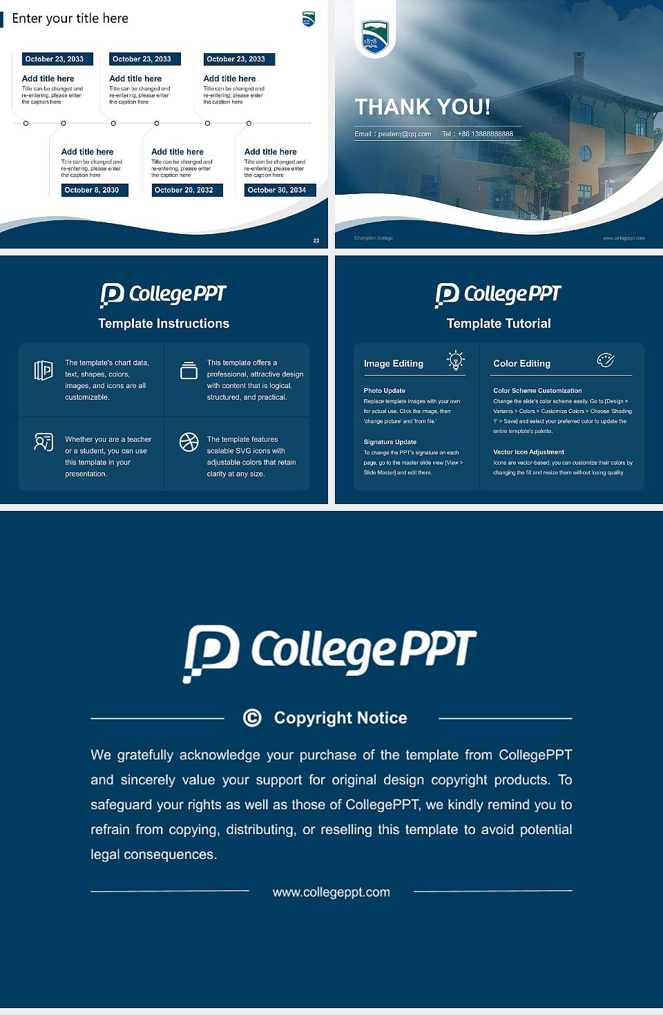 Champlain College Lecture Sharing and Networking Event PPT Template4:3 ratio PPT effect preview image4