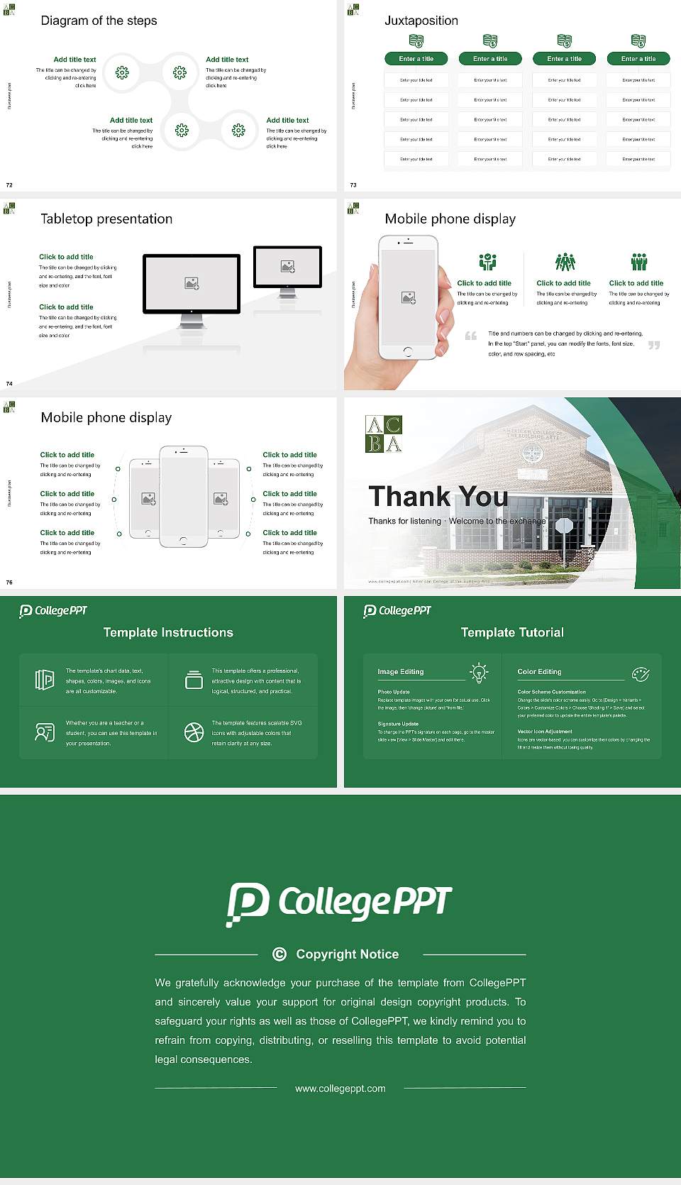 American College of the Building Arts Competition/Entrepreneurship Contest PPT Template16:9 ratio PPT effect preview image9