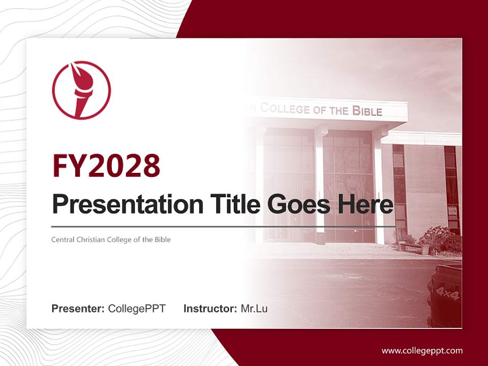 Central Christian College of the Bible Academic Presentation/Research Findings Report PPT Template4:3 ratio PPT effect preview image5