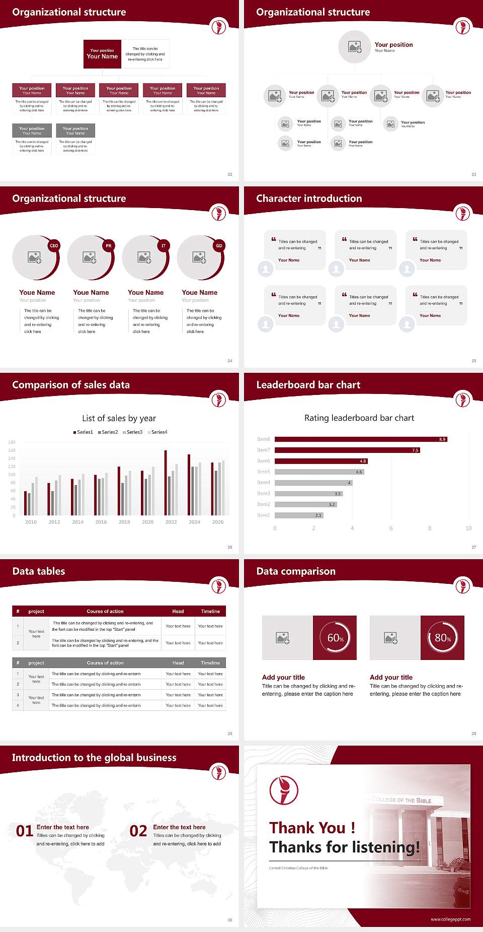 Central Christian College of the Bible Academic Presentation/Research Findings Report PPT Template4:3 ratio PPT effect preview image4