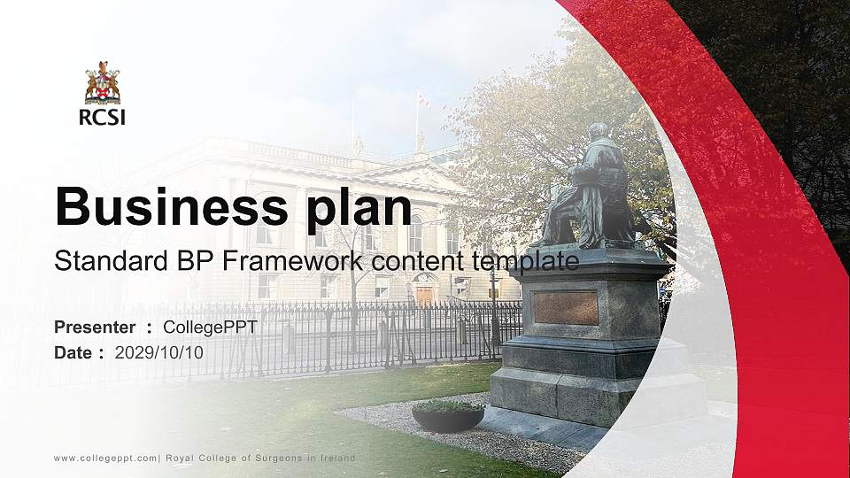 Royal College of Surgeons in Ireland Competition/Entrepreneurship Contest PPT Template16:9 ratio PPT effect preview image