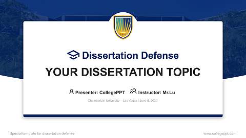 Chamberlain University – Las Vegas Graduation Thesis Defense PPT Template