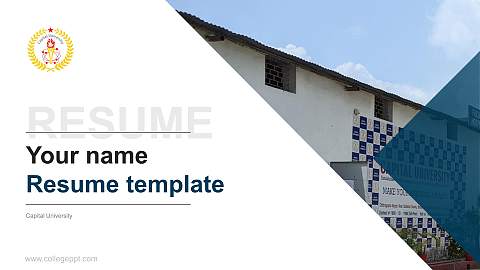 Capital University Resume PPT Template