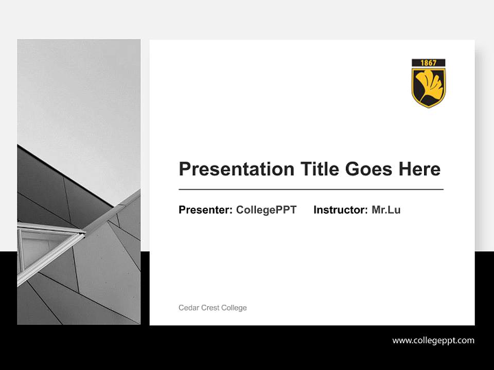 Cedar Crest College General Purpose PPT Template4:3 ratio PPT effect preview image6