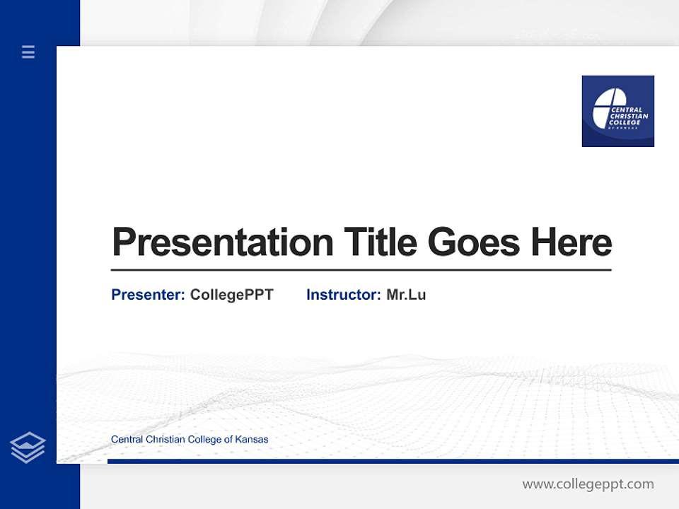 Central Christian College of Kansas Thesis Proposal/Graduation Defense PPT Template4:3 ratio PPT effect preview image5