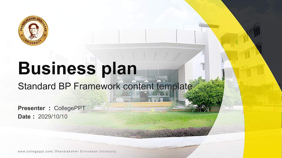 Dhanalakshmi Srinivasan University Competition/Entrepreneurship Contest PPT Template16:9 ratio PPT effect preview image