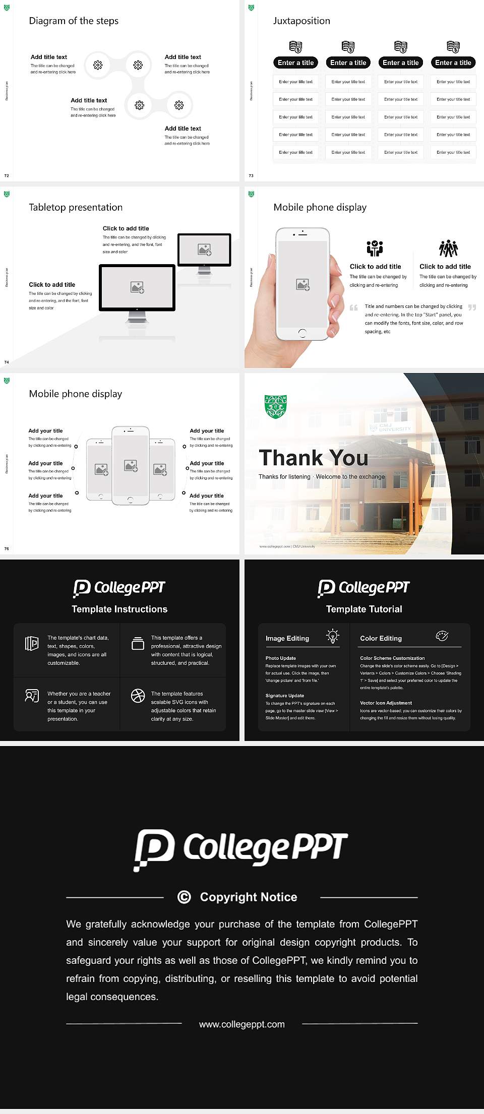 CMJ University Competition/Entrepreneurship Contest PPT Template4:3 ratio PPT effect preview image9