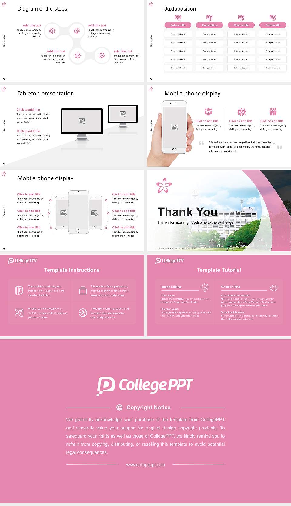 Fukuyama Heisei University Competition/Entrepreneurship Contest PPT Template16:9 ratio PPT effect preview image9