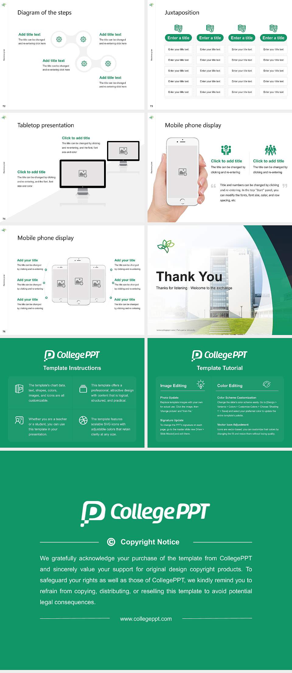 Fukuyama University Competition/Entrepreneurship Contest PPT Template4:3 ratio PPT effect preview image9
