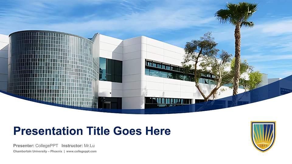 Chamberlain University – Phoenix Course/Courseware Creation PPT Template16:9 ratio PPT effect preview image