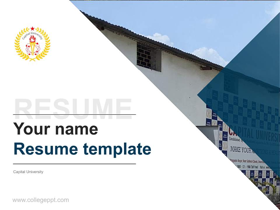 Capital University Resume PPT Template4:3 ratio PPT effect preview image5