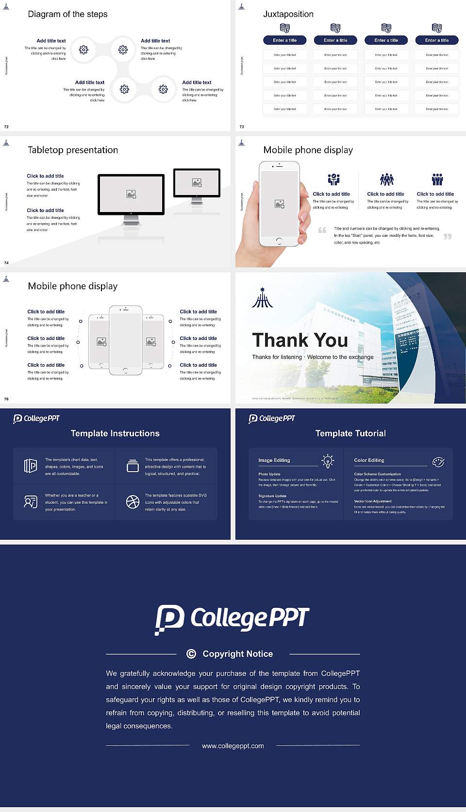 Health Sciences University of Hokkaido Competition/Entrepreneurship Contest PPT Template16:9 ratio PPT effect preview image9