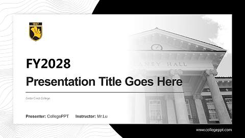 Cedar Crest College Academic Presentation/Research Findings Report PPT Template