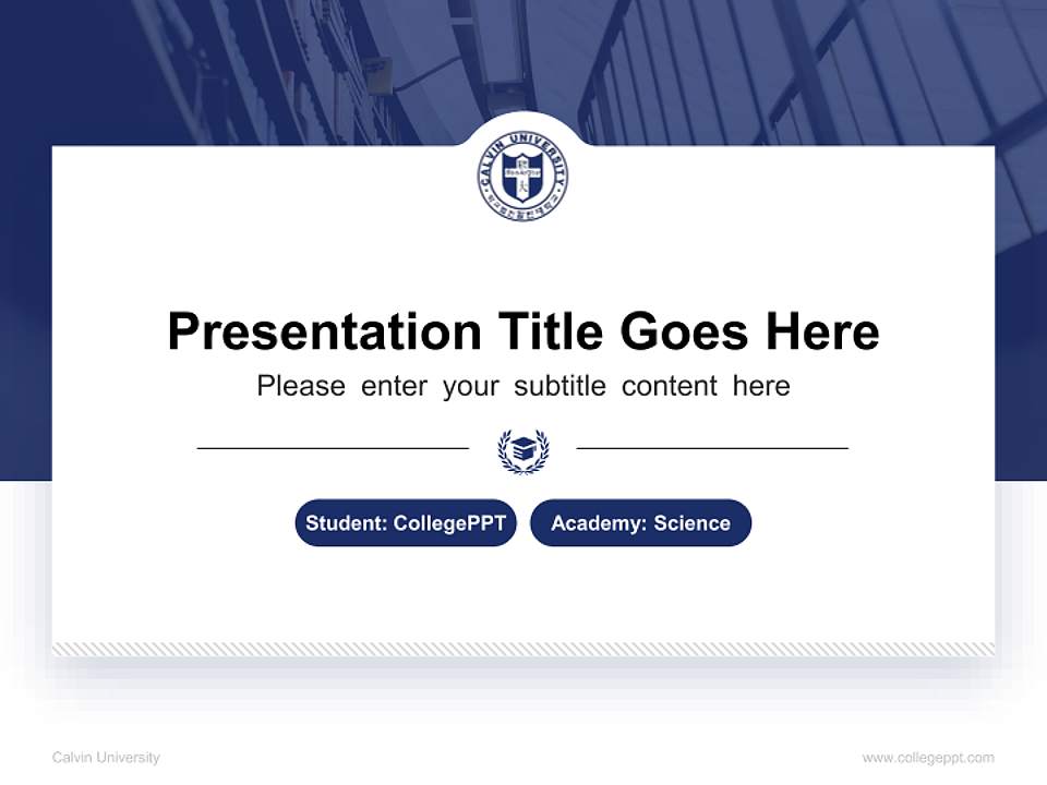 Calvin University National Scholarship Defense PPT Template4:3 ratio PPT effect preview image4