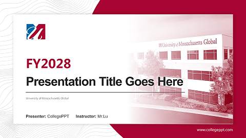 University of Massachusetts Global Academic Presentation/Research Findings Report PPT Template