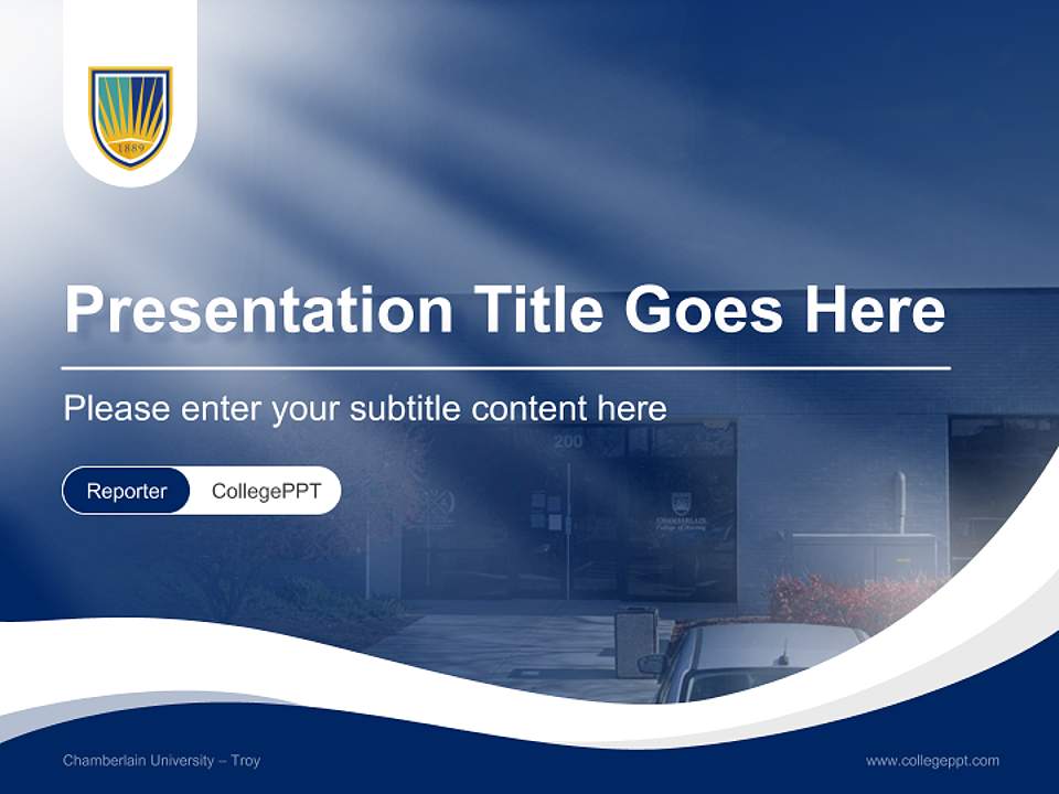 Chamberlain University – Troy Lecture Sharing and Networking Event PPT Template4:3 ratio PPT effect preview image4