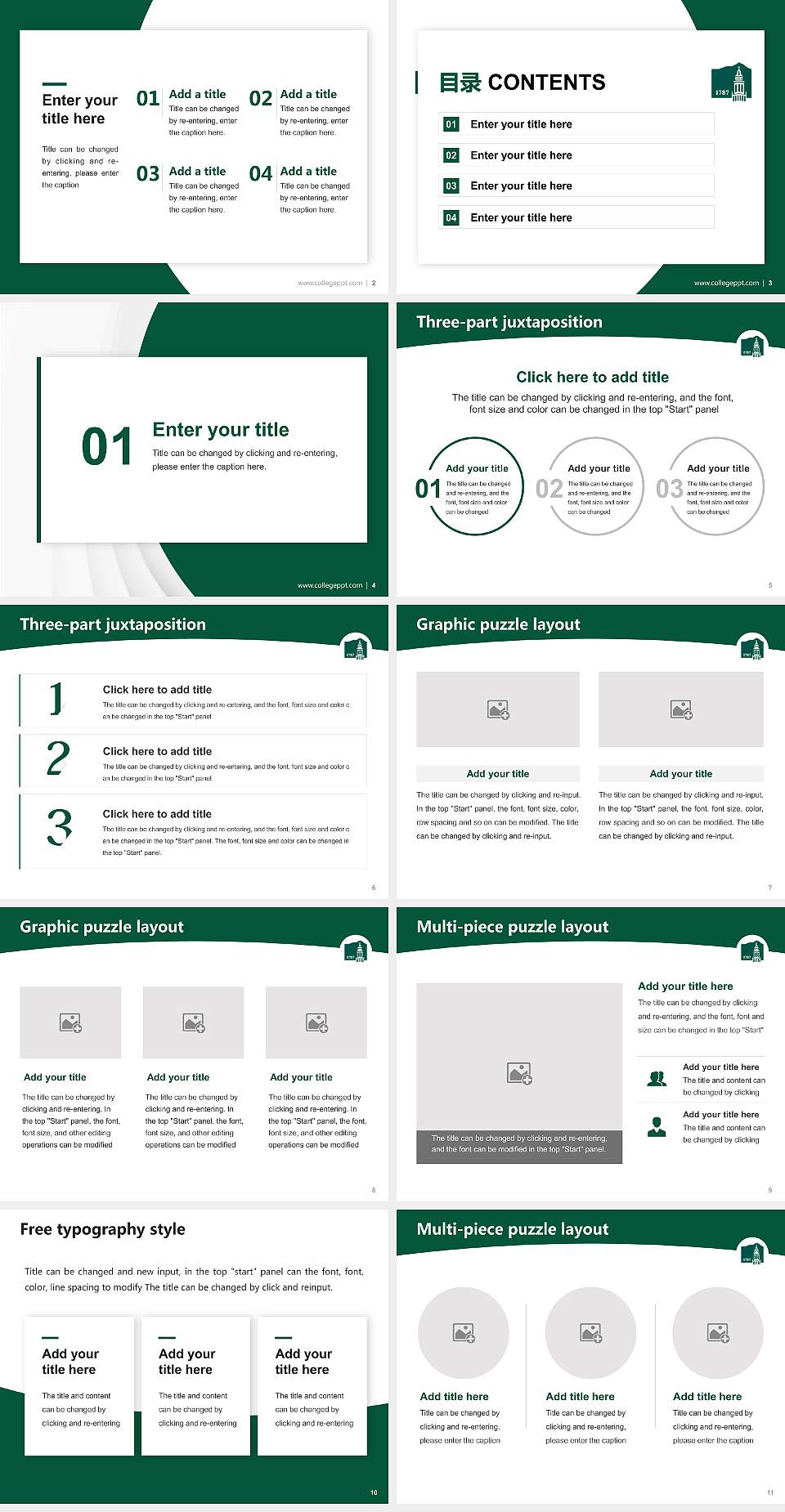 Castleton University Academic Presentation/Research Findings Report PPT Template4:3 ratio PPT effect preview image2
