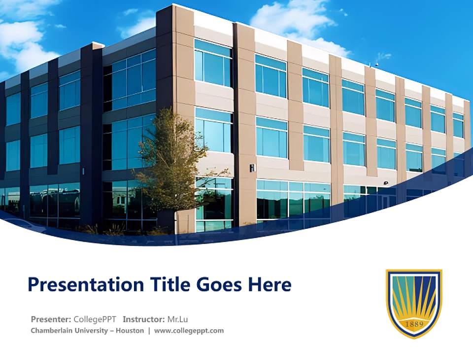 Chamberlain University – Houston Course/Courseware Creation PPT Template4:3 ratio PPT effect preview image5