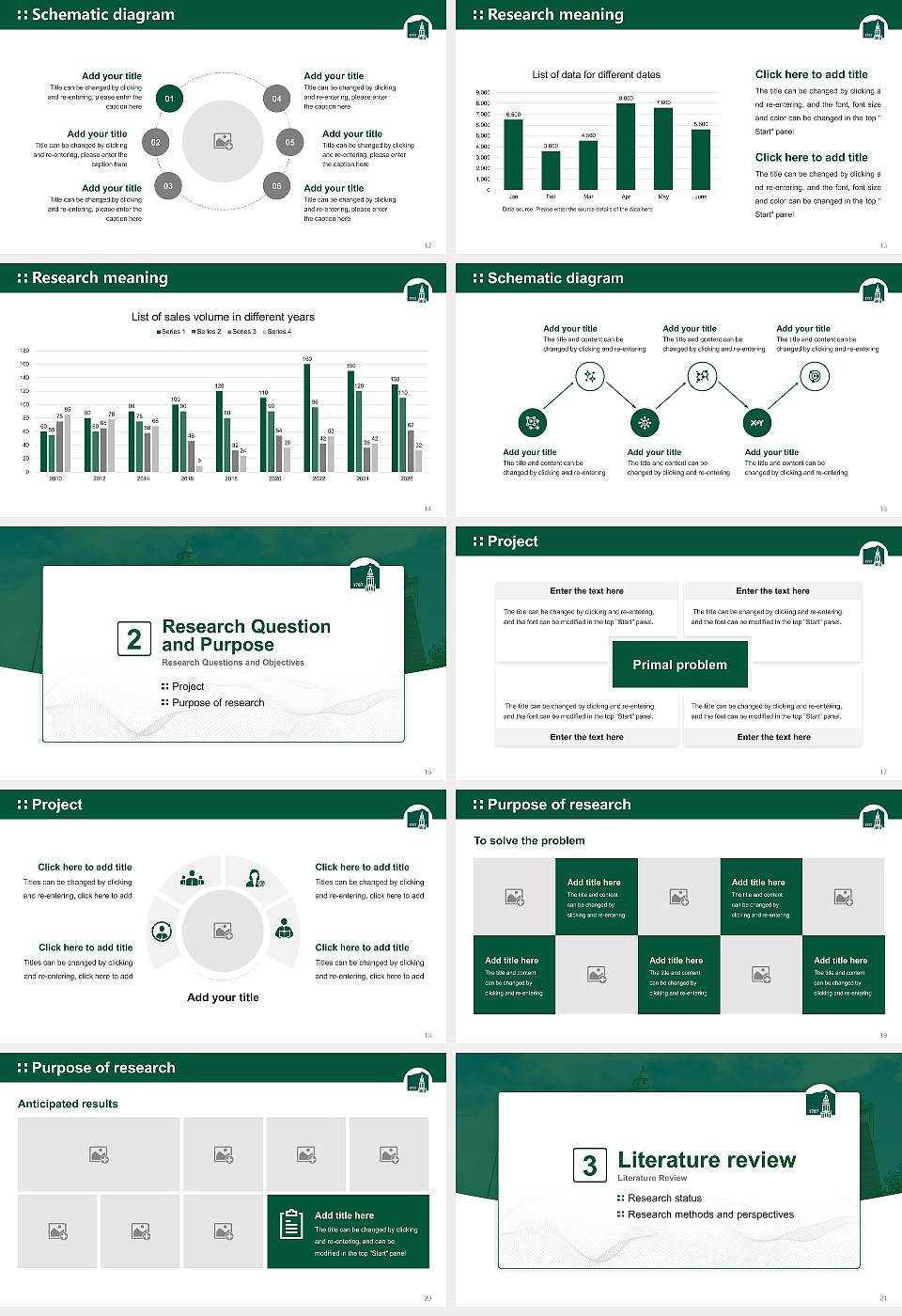 Castleton University Graduation Thesis Defense PPT Template16:9 ratio PPT effect preview image3