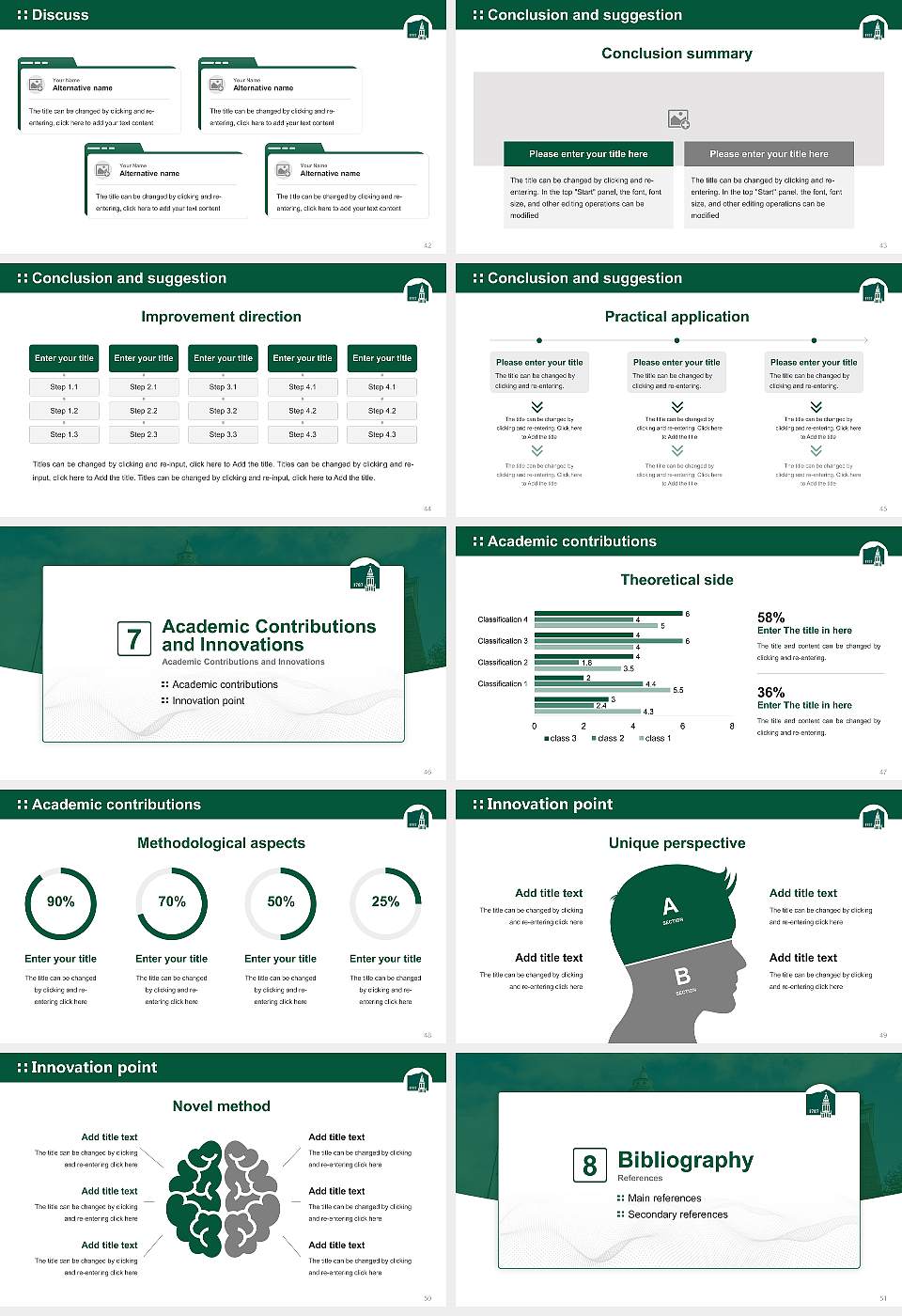 Castleton University Graduation Thesis Defense PPT Template16:9 ratio PPT effect preview image6