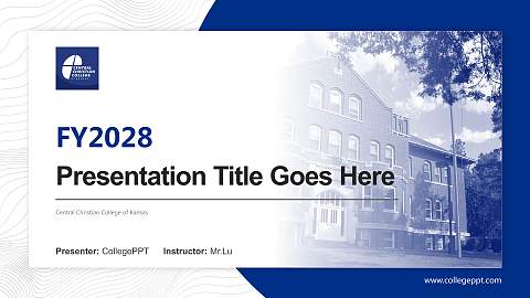 Central Christian College of Kansas Academic Presentation/Research Findings Report PPT Template