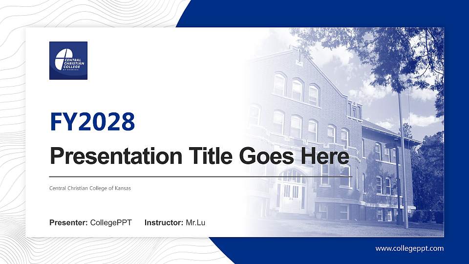 Central Christian College of Kansas Academic Presentation/Research Findings Report PPT Template16:9 ratio PPT effect preview image
