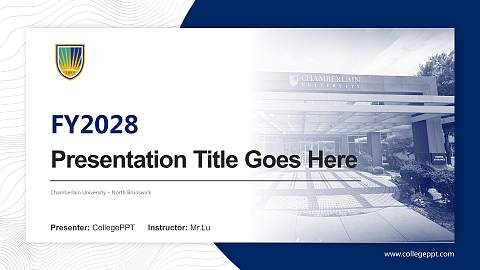 Chamberlain University – North Brunswick Academic Presentation/Research Findings Report PPT Template