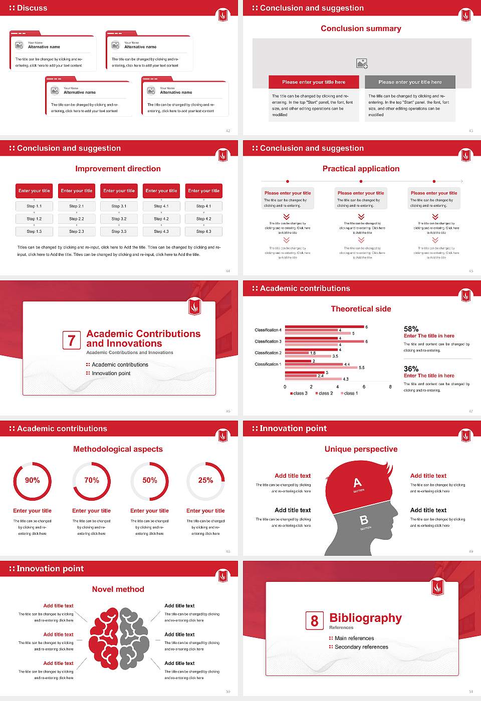 Carthage College Graduation Thesis Defense PPT Template16:9 ratio PPT effect preview image6