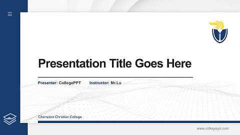 Champion Christian College Thesis Proposal/Graduation Defense PPT Template
