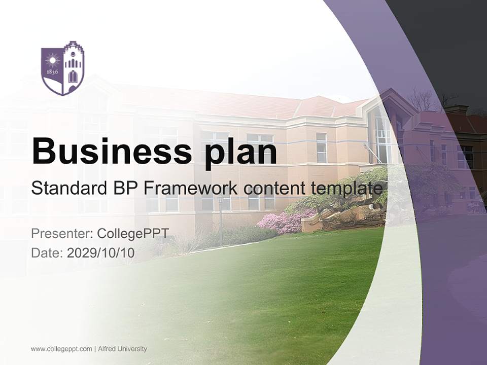 Alfred University Competition/Entrepreneurship Contest PPT Template4:3 ratio PPT effect preview image9