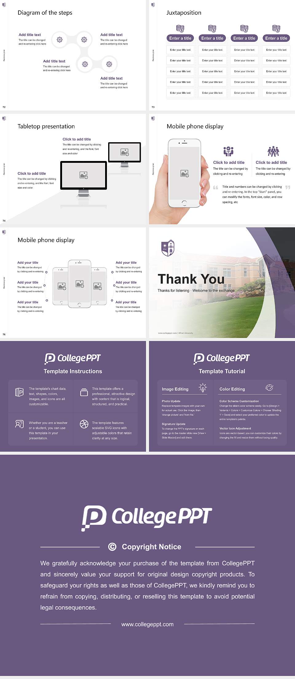 Alfred University Competition/Entrepreneurship Contest PPT Template4:3 ratio PPT effect preview image9