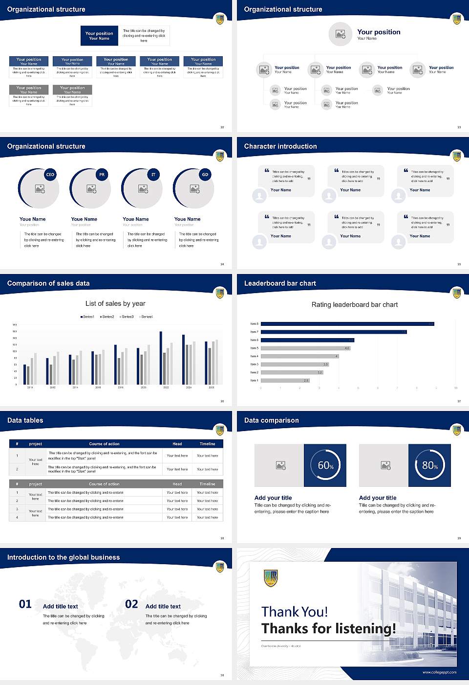 Chamberlain University – Houston Academic Presentation/Research Findings Report PPT Template16:9 ratio PPT effect preview image4
